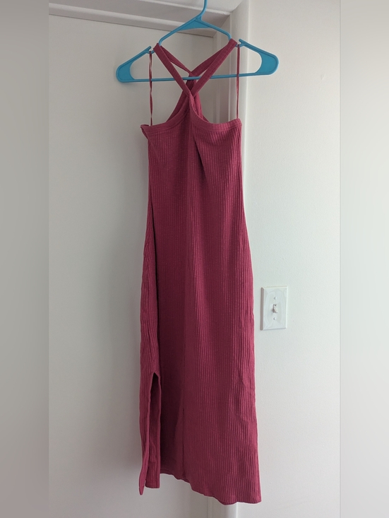 Old Navy Dresses & Skirts - Ribbed Cross-neck Midi Dress in Berry